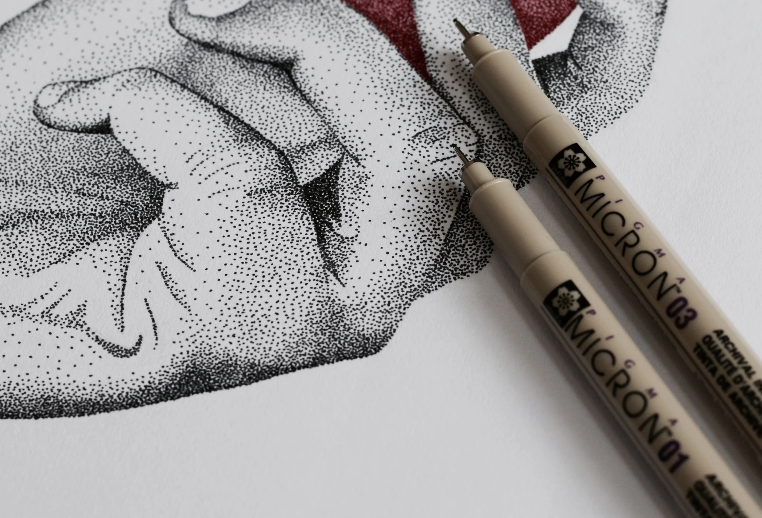 Stipple drawing sales